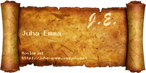 Juha Emma névjegykártya