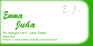 emma juha business card